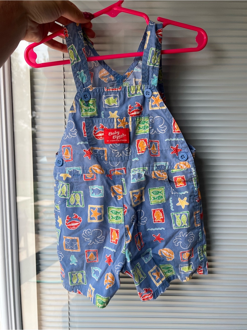 Vintage OshKosh B'gosh Nautical Print Kids Overalls